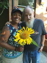 Ericka and sunflower