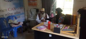 Vision testing at  Vision centre of Women Can