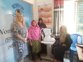 Allison visited vision centre of Women Can