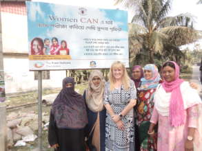 Allison with Management of vision centre,Women Can
