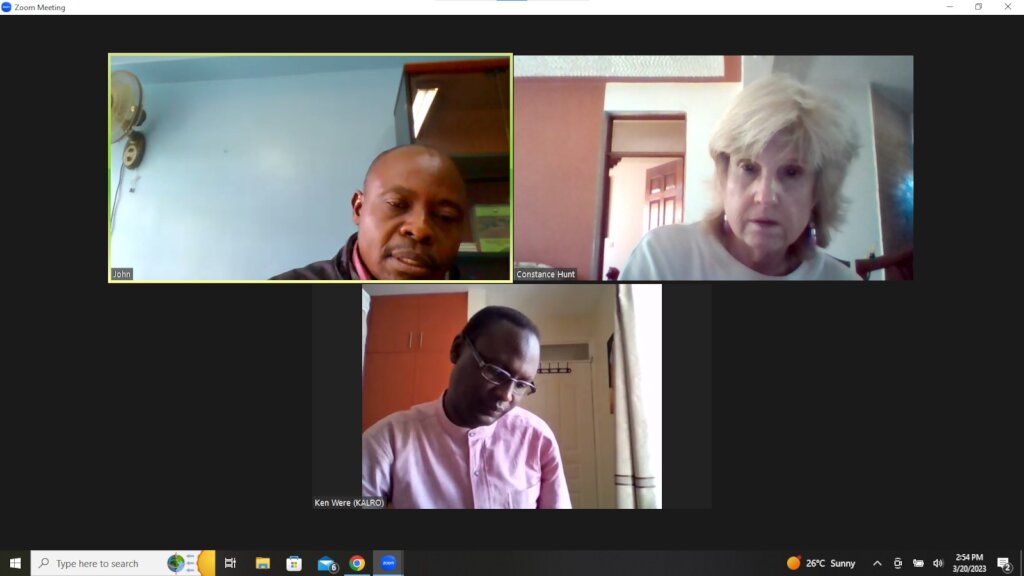 Video Conference: Dr. John Otuoma, KEFRI top, left