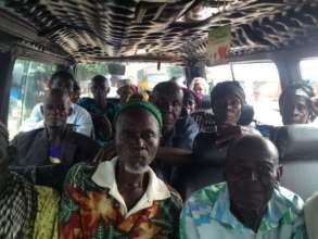 Patients on their way to cataract outreach in Yegi