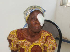 Cataract patient in Ghana, Mary