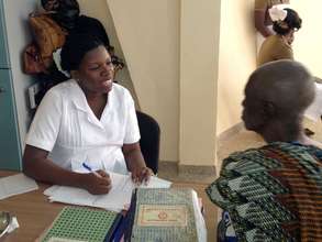 Nurse examines a patient