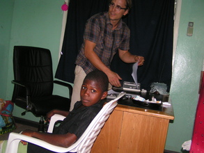 Dr. Bujak examining a patient