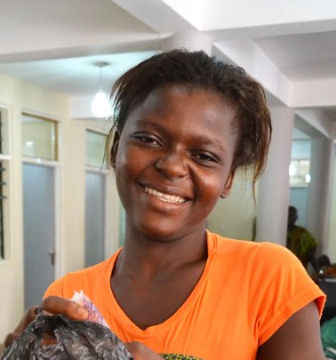 A patient elated after a successful surgery.