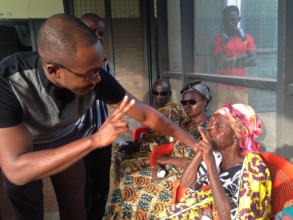 Dr. Akwasi, 3rd year resident examines patient