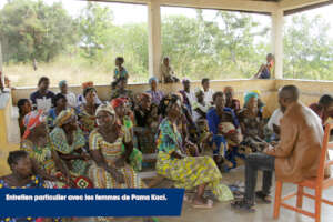 Pama Kaci women meet with Jean Marie.