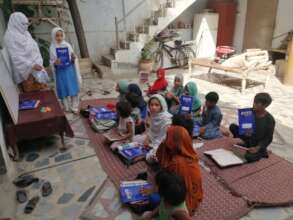 One room school in a home setting, KP, Pakistan