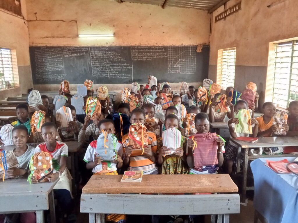 Some of the girls with their kit