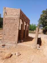 Latrines under construction