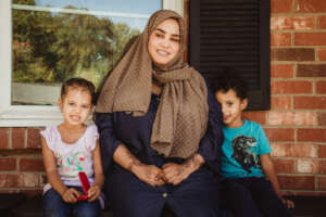 Refugee family originally from Sudan