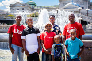 Refugee family from the DRC