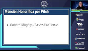 Sandra got an honorable mention for her "pitch"