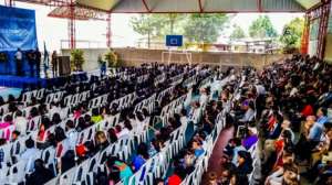 A shot of the graduation ceremony at Common Hope