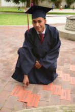 Milton found his brick on the Pathway of Dreams
