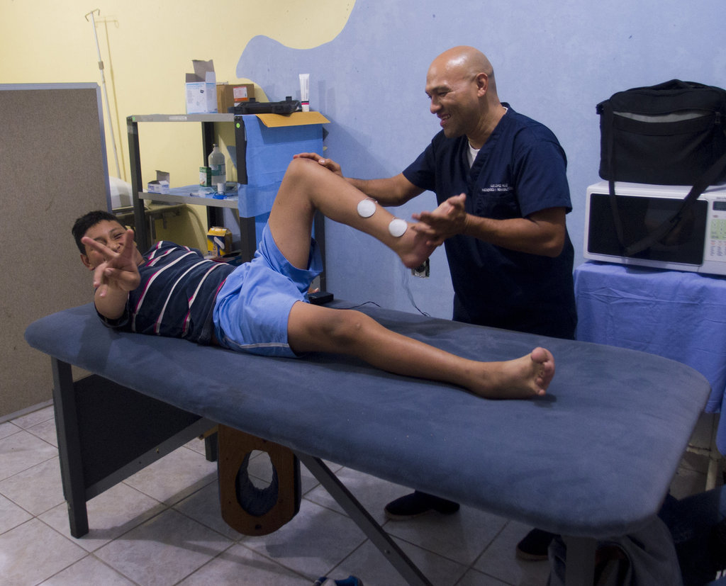 Fernando receives therapy after surgery