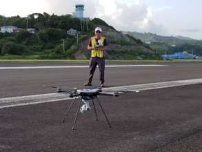 RescUAV Pilot with Drone in St. Vincent