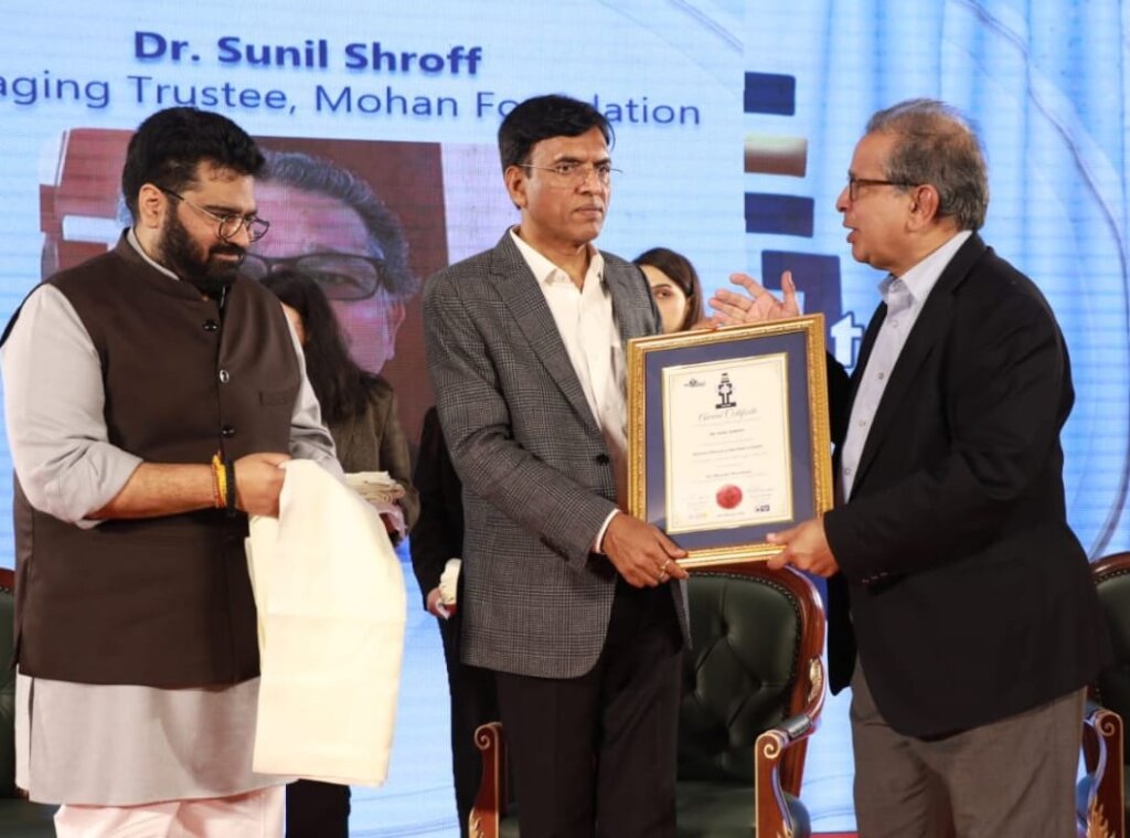 Dr. Sunil Shroff was awarded the "Sushruta Awards"