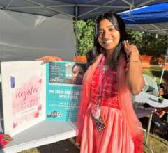 A girl promoting organ donation movie"Aye Zindagi"