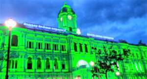 Rippon building turns green during Organ donation