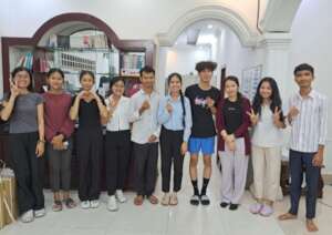Scholarship students living together in Phnom Penh