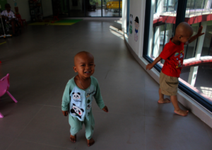 Children Playing in the Oncology Ward's Playroom