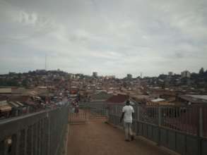 The slum area suffering from poverty