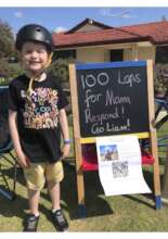 Our young ambassador fundraising for Mama Respond