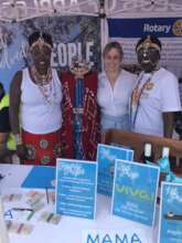 Selling raffle tickets at The Jacaranda Festival