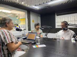 Recording new podcasts in our studio!