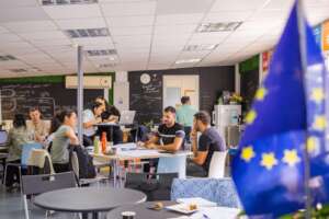 Teams hard at working during the NEB hackathon