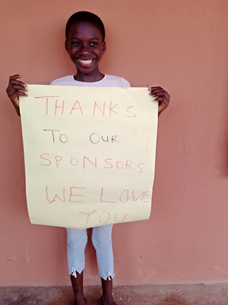 A thank you message to sponsors
