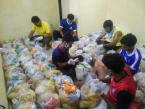 Packing Covid Care Packs