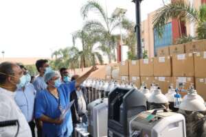 Our team provided oxygen and medical supplies