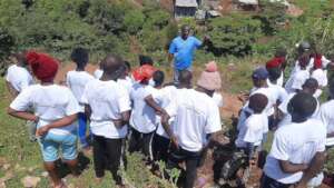 Our water Champion working in the community