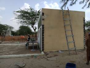 Side View of Newly Built Bricked House