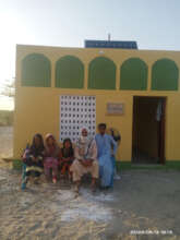 New bricked walled house in the desert