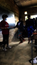 Distribution of Reusable Pads - Nambo Basic School