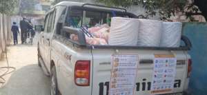 Vehicle is ready to carry the packages
