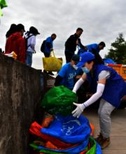 Garbage bags sorting and recycling