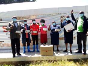 Londiani Sub-county hospital staff receiving PPE