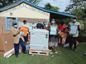 Vaccine fridge delivery to Ngainet Dispensary