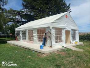 Vaccination centre near completion
