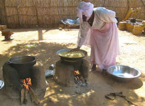 Cooking meals on the improved cookstoves