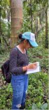 Ranger in Quieneles documenting nesting activity