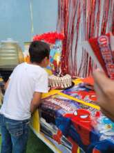 Celebrating his birthday