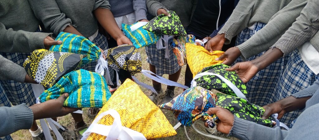 Distribution of reusable pads to schools