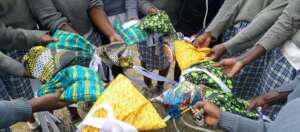 Distribution of reusable pads to schools