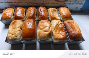 Freshly baked bread by shelter women